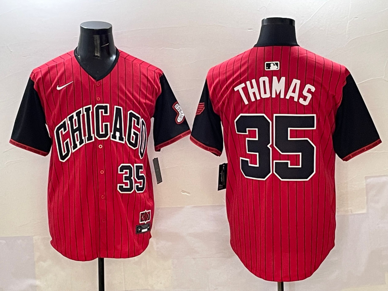 Men's Chicago White Sox Frank Thomas Red/Black 2025 City Connect Limited Retired Player Jersey