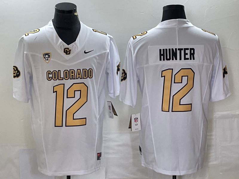Men's Colorado Buffaloes Travis Hunter White Player Game Jersey