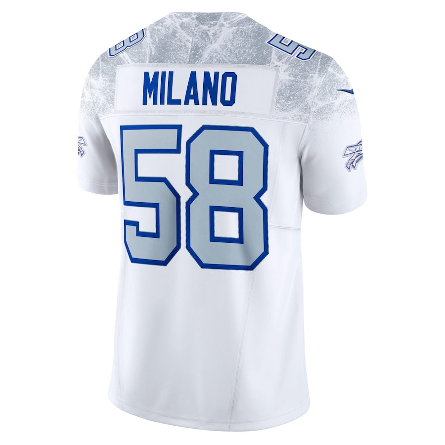 Men's Buffalo Bills Matt Milano White 2025 Rivalries Collection F.U.S.E. VaporLimited Stitched Jersey