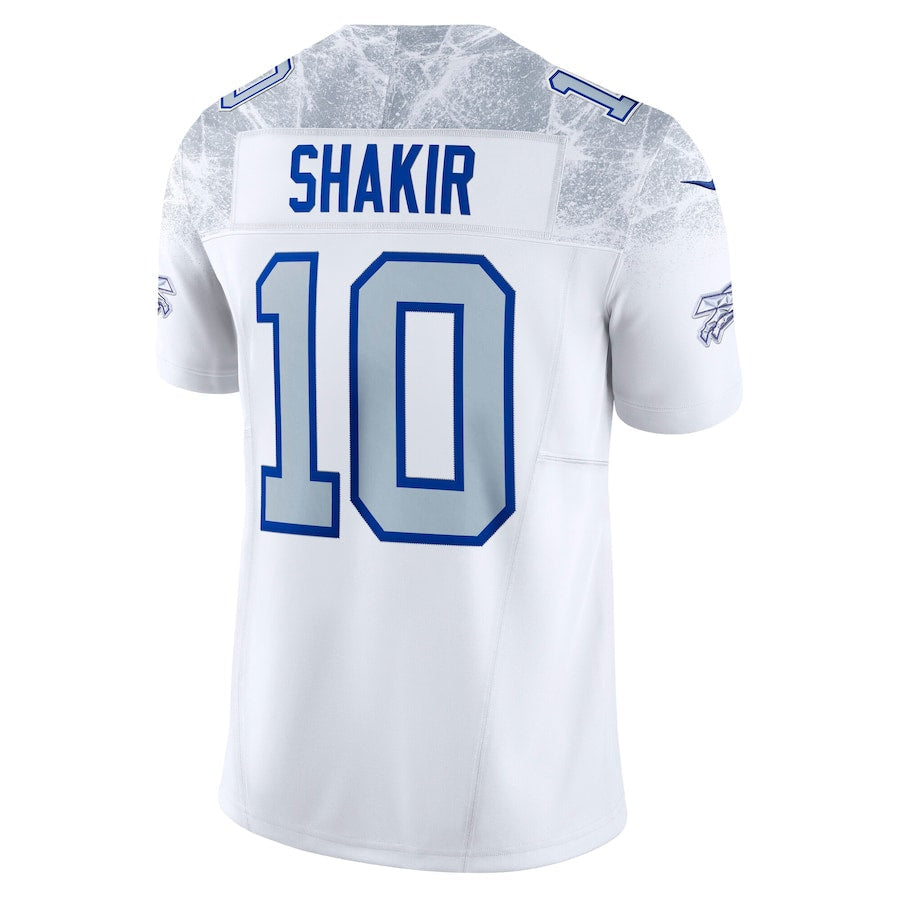 Men's Buffalo Bills Khalil Shakir White 2025 Rivalries Collection F.U.S.E. VaporLimited Stitched Jersey