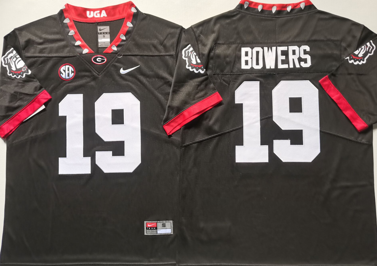 Men's Georgia Bulldogs Brock Bowers Dog Pound Black Player Game Jersey