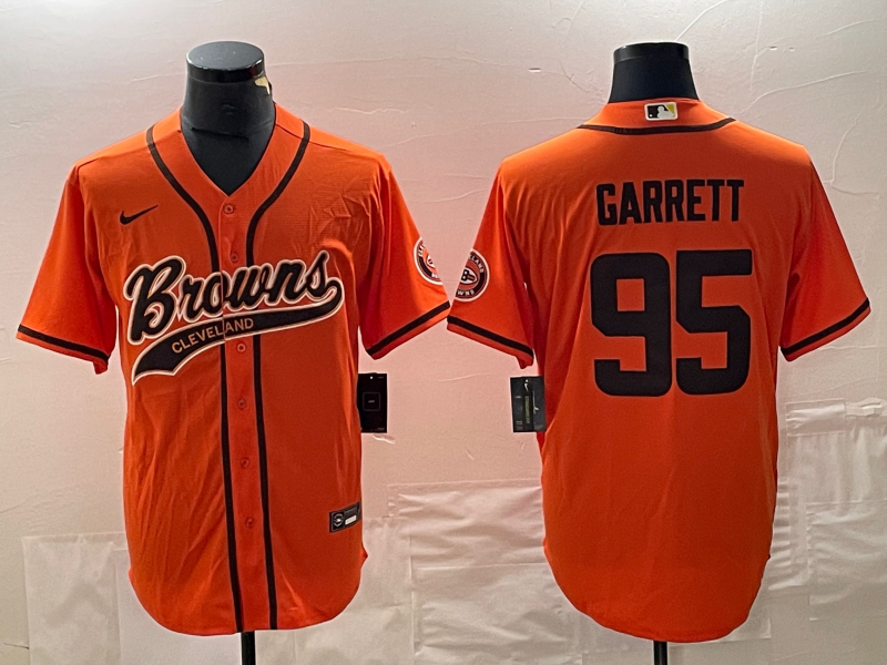 Men's Cleveland Browns Myles Garrett Orange Game Jersey Joint Edition