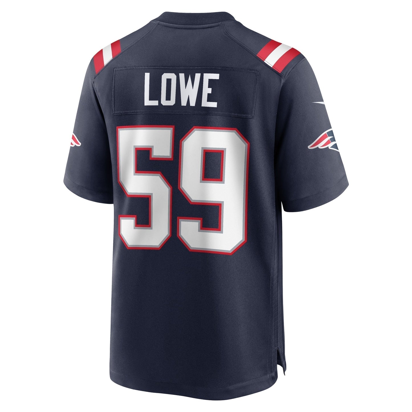 Vederian Lowe New England Patriots Team Game Jersey - Navy