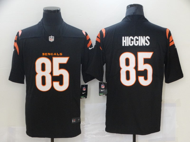 Men's Cincinnati Bengals Tee Higgins Black Game Player Jersey