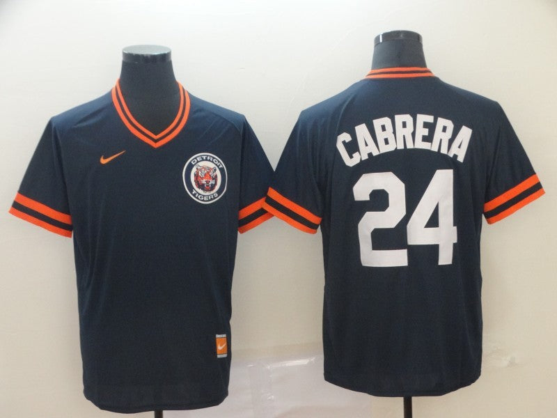 Men's Detroit Tigers Miguel Cabrera Navy Replica Player Jersey