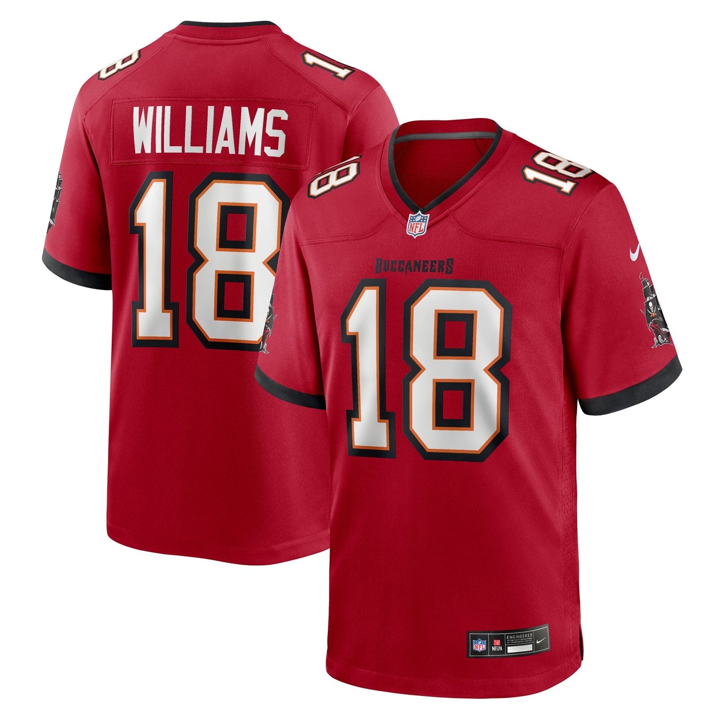 Tampa Bay Buccaneers Josh Williams Red Team Game Jersey