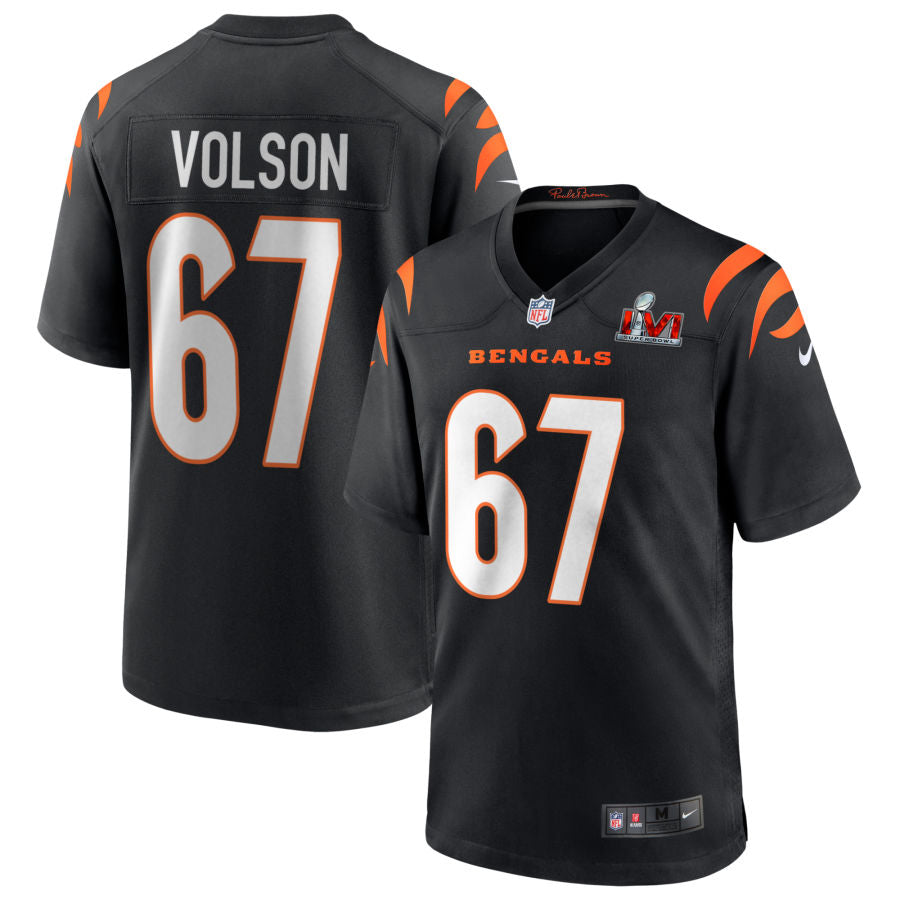 Cordell Volson Cincinnati Bengals Super Bowl LVI Game Jersey - Black