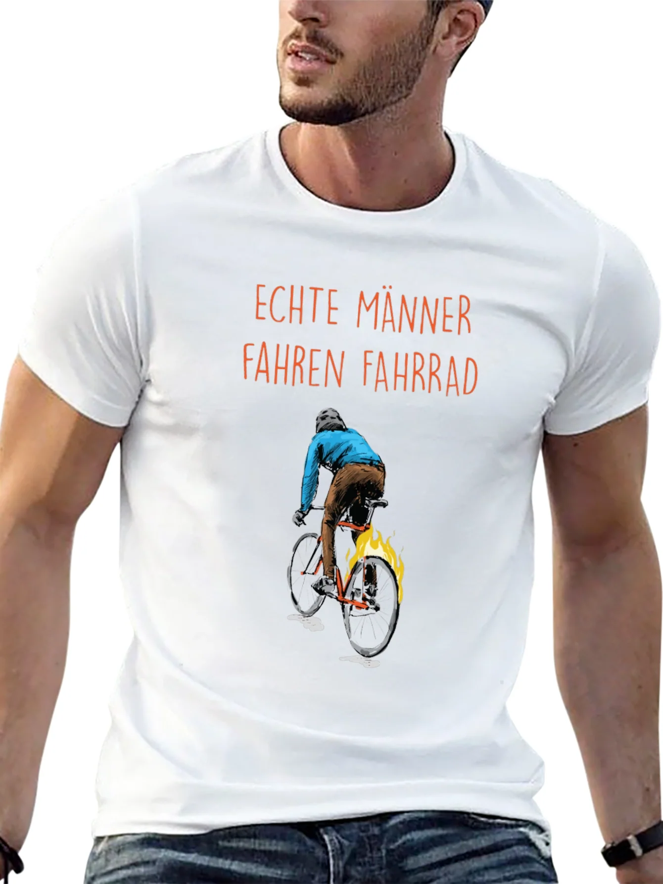 Mens Real Men Ride Bikes Graphic T-Shirt