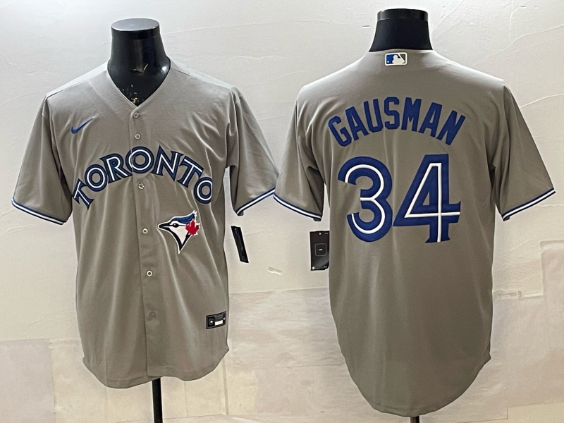 Men's Toronto Blue Jays Kevin Gausman Gray Player Jersey