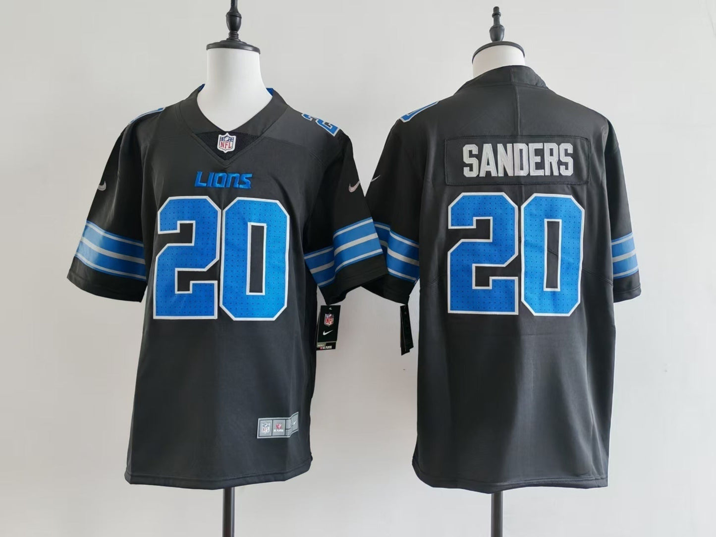Men's Detroit Lions Barry Sanders Jersey - Black