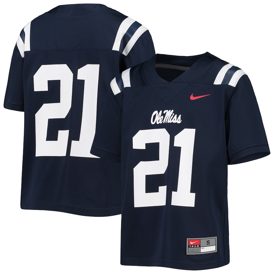#21 Navy Ole Miss Rebels Untouchable Football Jersey
