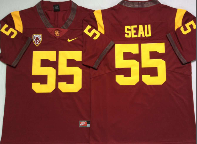 Men's USC Trojans Junior Seau Cardinal Alumni Player Game Jersey