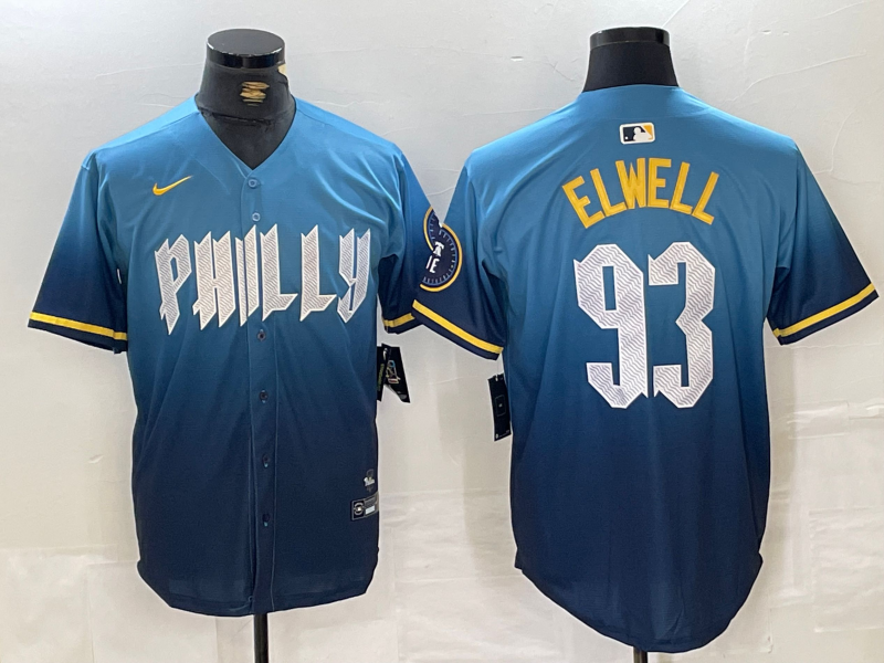 Men's Philadelphia Phillies Elwell Blue 2024 City Connect Limited Player Jersey