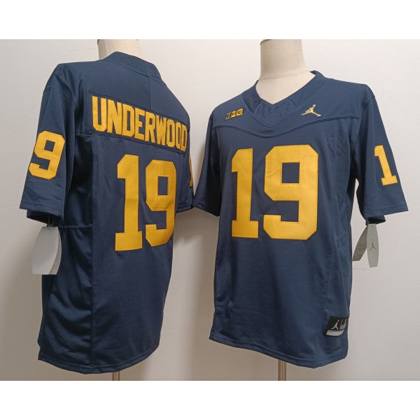 Bryce Underwood Michigan Wolverines Jersey Navy