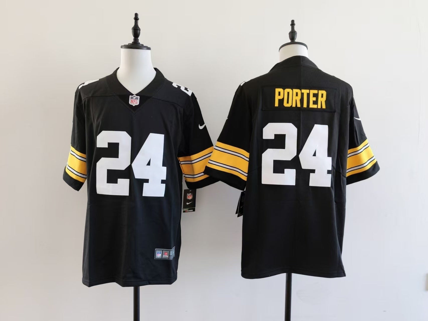 Men's Pittsburgh Steelers Joey Porter Jersey - Black-No team logo