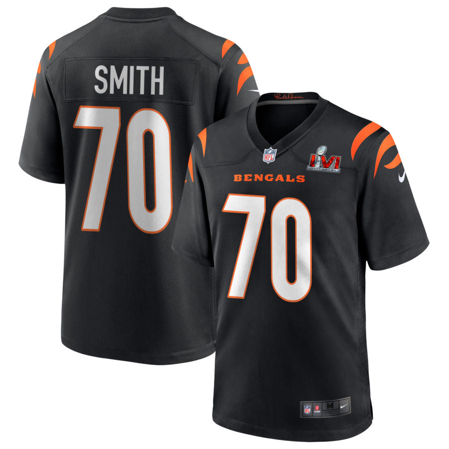 D'Ante Smith Cincinnati Bengals Super Bowl LVI Game Jersey - Black