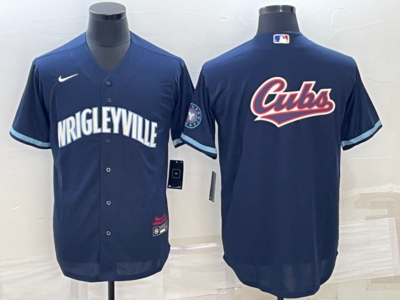 Men's Chicago Cubs1 Navy City Connect Replica Jersey