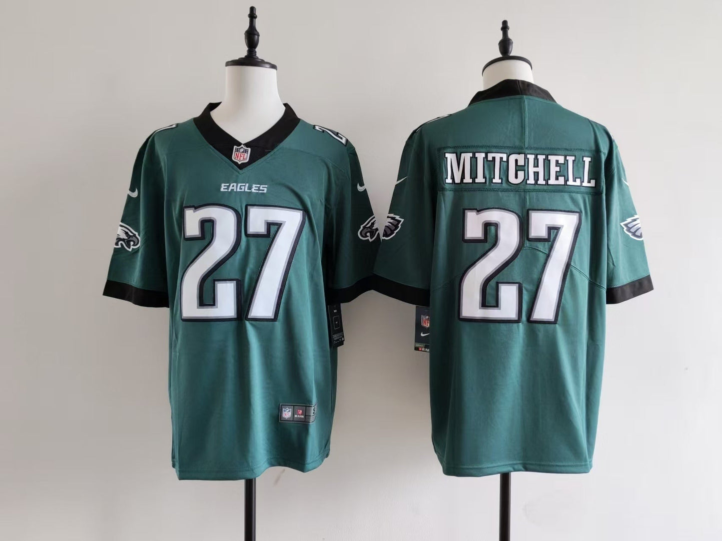 Men's Philadelphia Eagles Quinyon Mitchell Jersey-Midnight Green