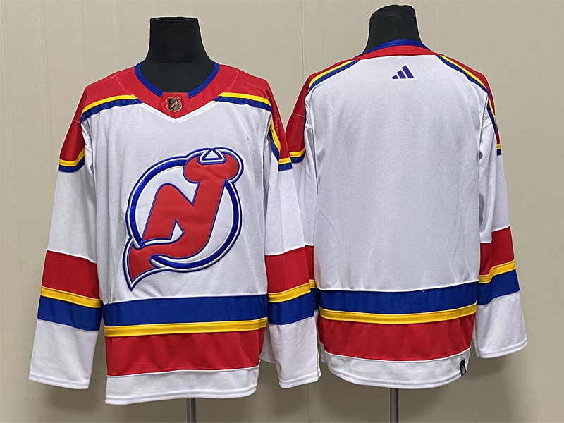 Men's New Jersey1 Devils White Special Edition 2.0 Breakaway Blank Jersey1