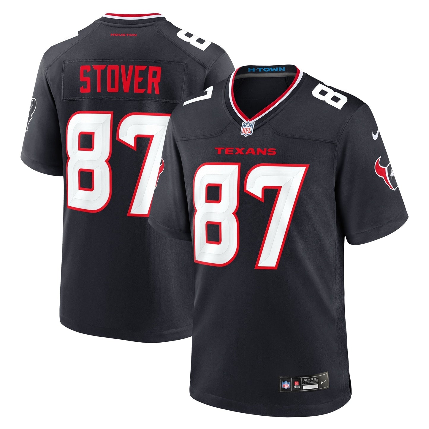 Houston Texans Cade Stover Navy Game Jersey