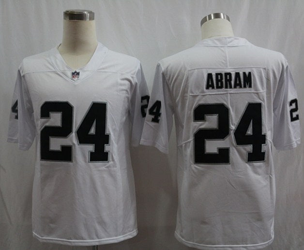 Men's Las Vegas Raiders Jonathan Abram White Game Player Jersey