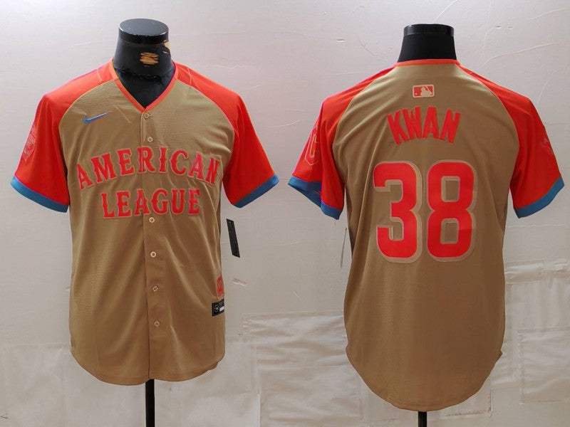 Men's American League Steven Kwan Cream 2024 MLB All-Star Game Limited Player Jersey