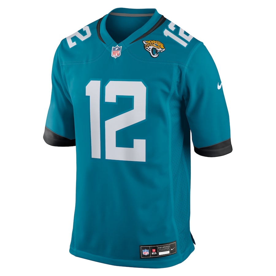 Men's Jacksonville Jaguars Travis Hunter Teal 2025 NFL Draft First Round Pick Game Jersey
