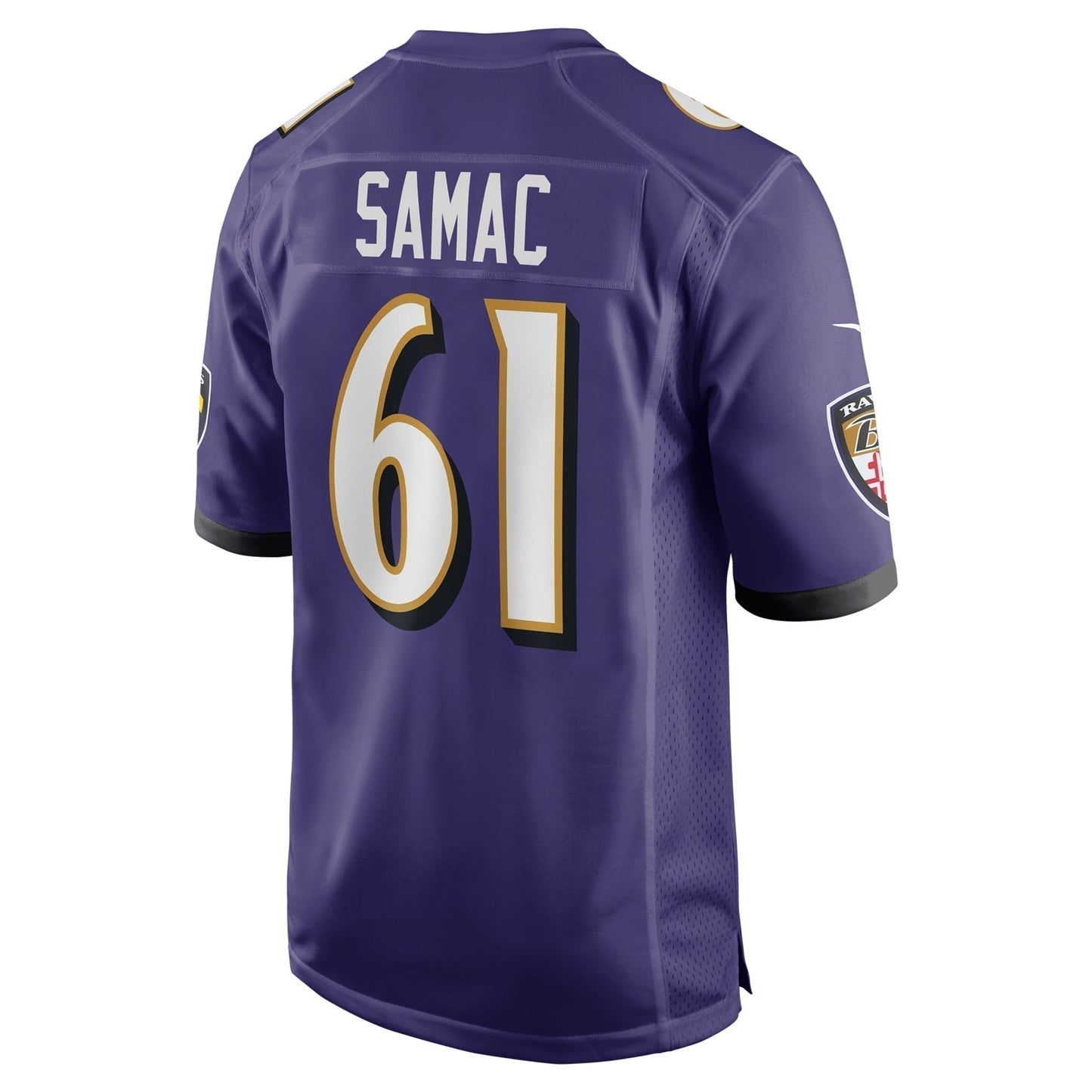 Nick Samac Baltimore Ravens Team Game Jersey - Purple