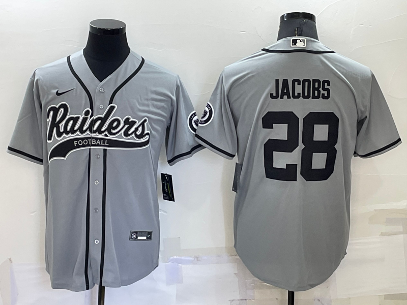 Men's Las Vegas Raiders Josh Jacobs Gray Game Jersey Joint Edition