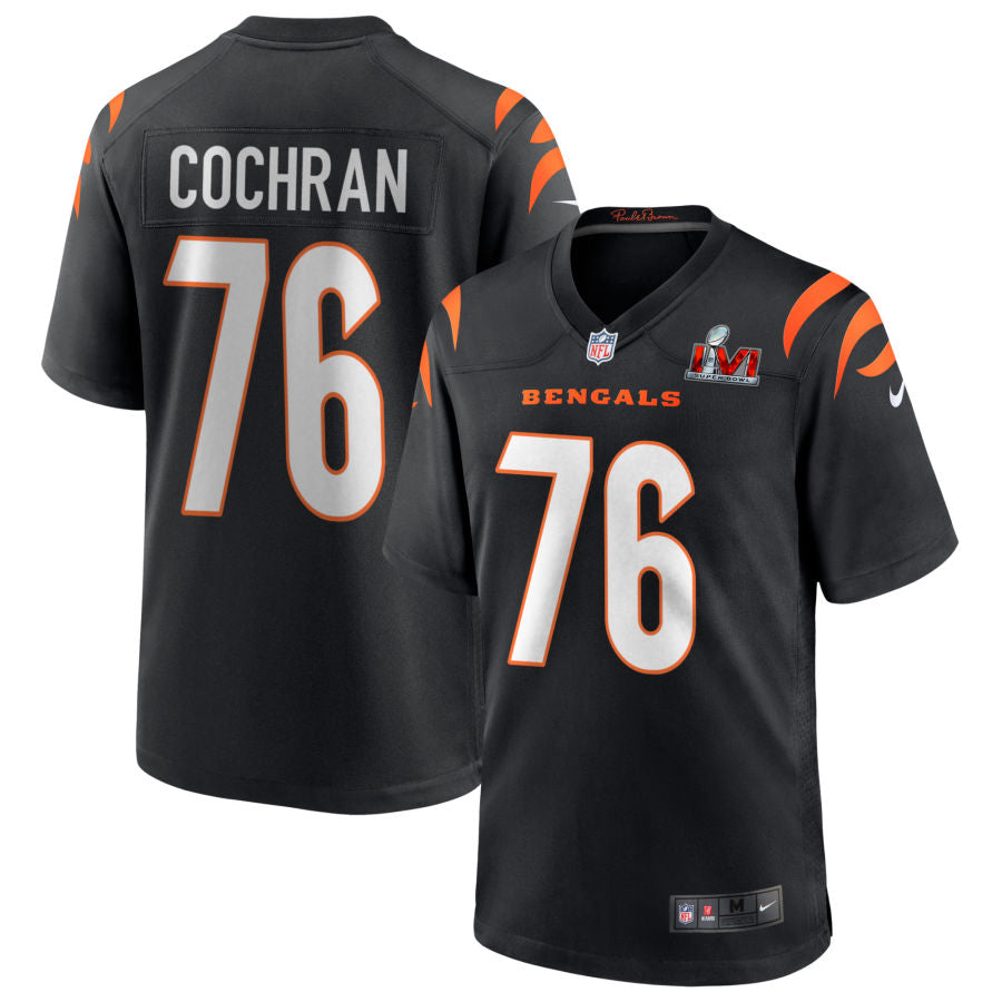 Devin Cochran Cincinnati Bengals Super Bowl LVI Game Jersey - Black