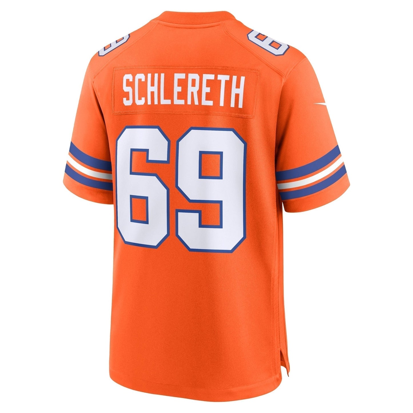 Mark Schlereth Denver Broncos Mile High Collection 1977 Throwback Retired Game Jersey - Orange