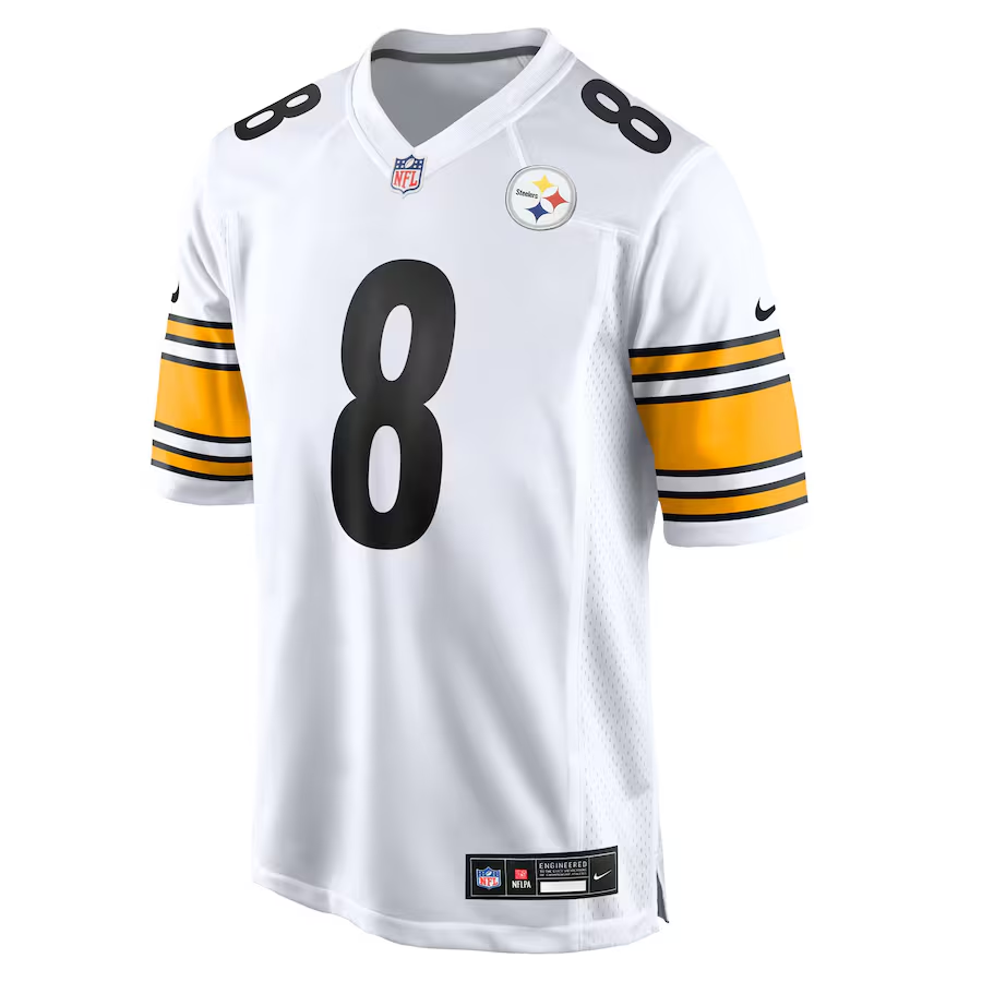 Men's Pittsburgh Steelers Aaron Rodgers White Game Jersey