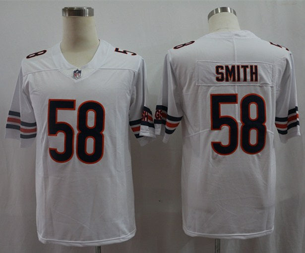 Men's Chicago Bears Roquan Smith White Player Game Jersey
