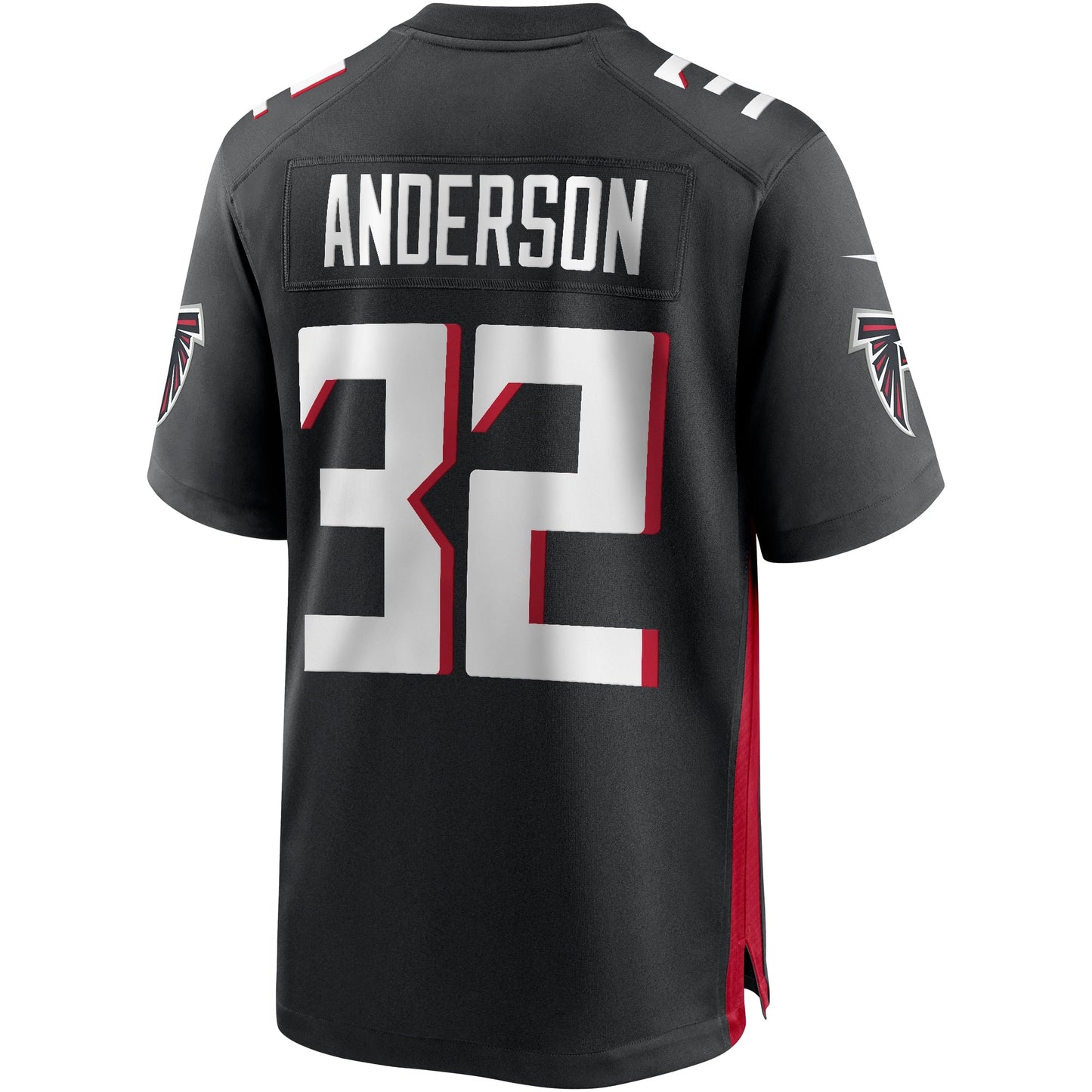 Jamal Anderson Atlanta Falcons Game Retired Jersey - Black