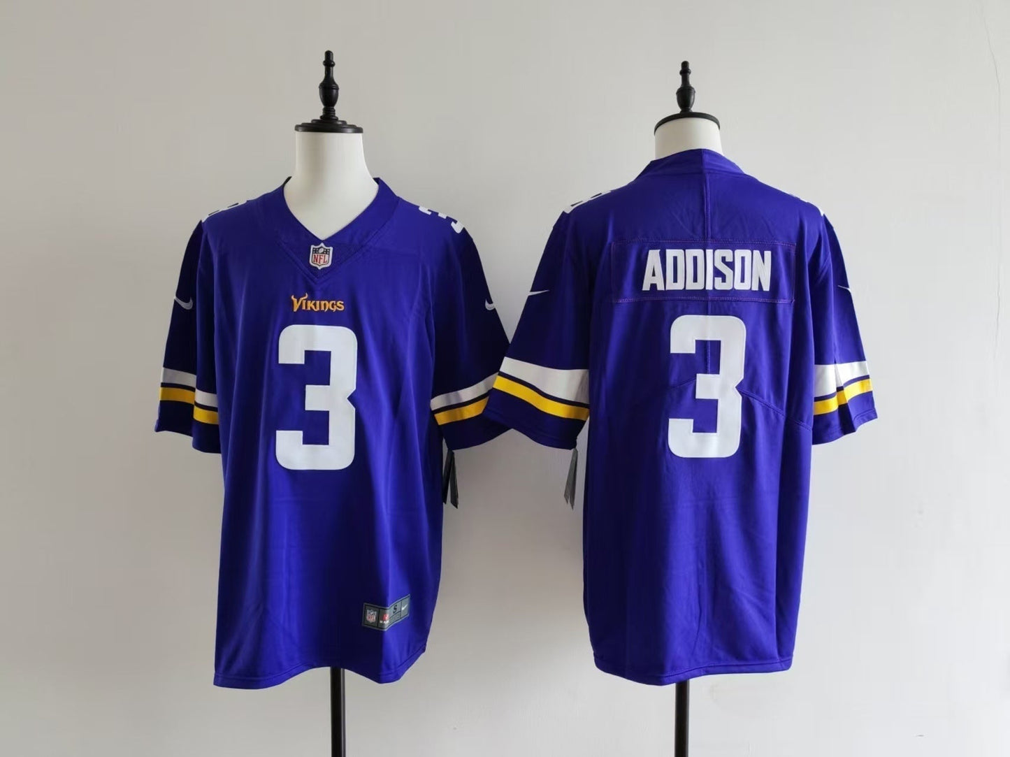 Men's Minnesota Vikings Jordan Addison Jersey - Purple#3