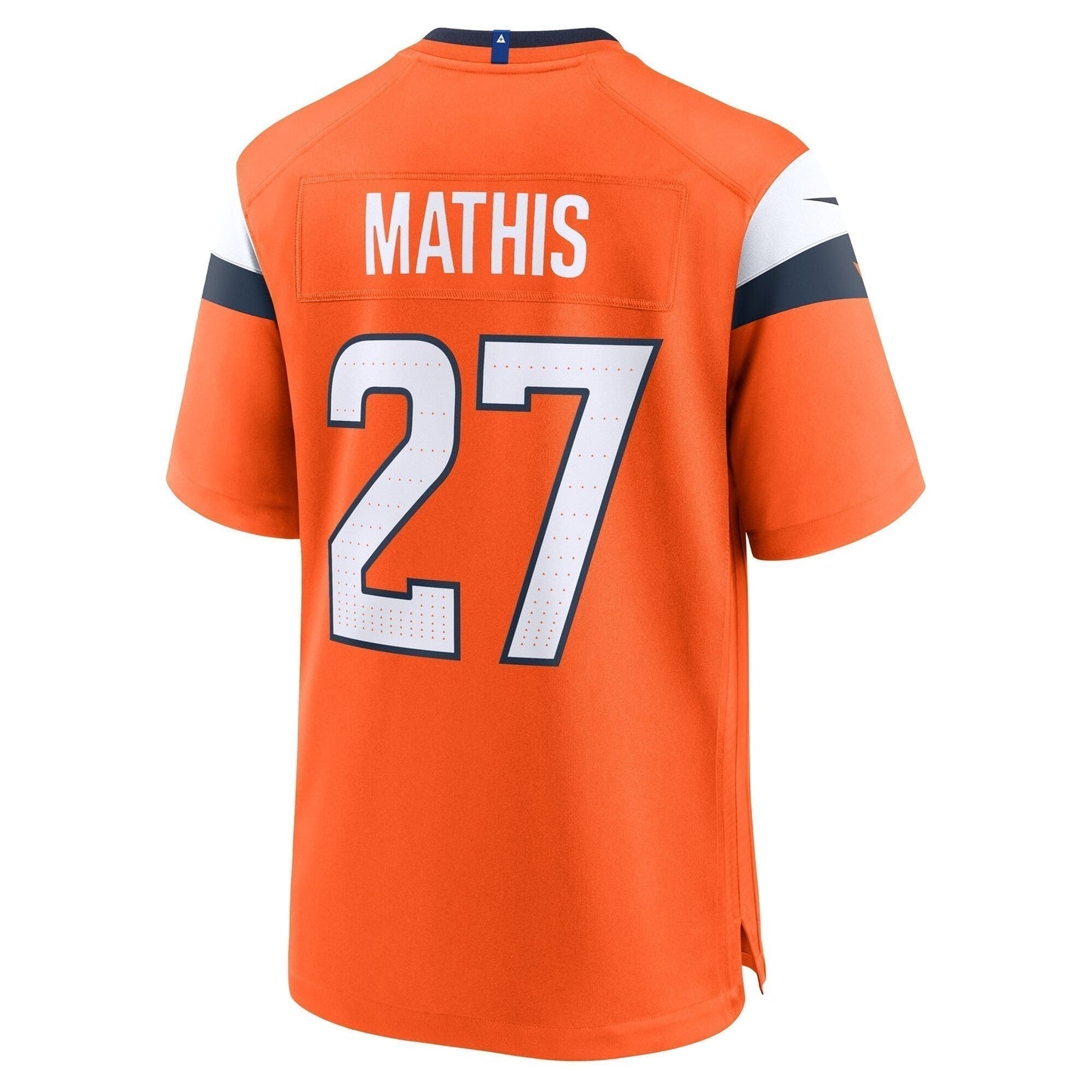 Damarri Mathis Denver Broncos Team Game Jersey - Orange