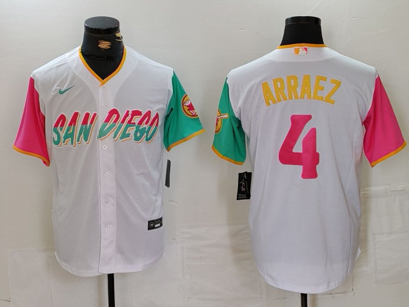 Men's San Diego Padres Luis Arraez White City Connect Limited Player Jersey