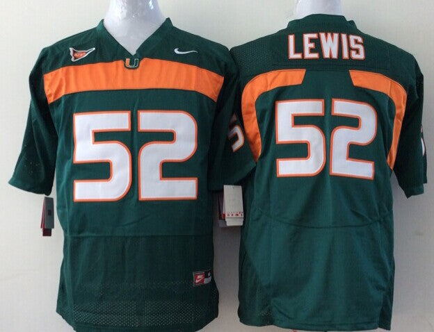 Men's Miami Hurricanes Michael Irvin Green Team Football Jersey