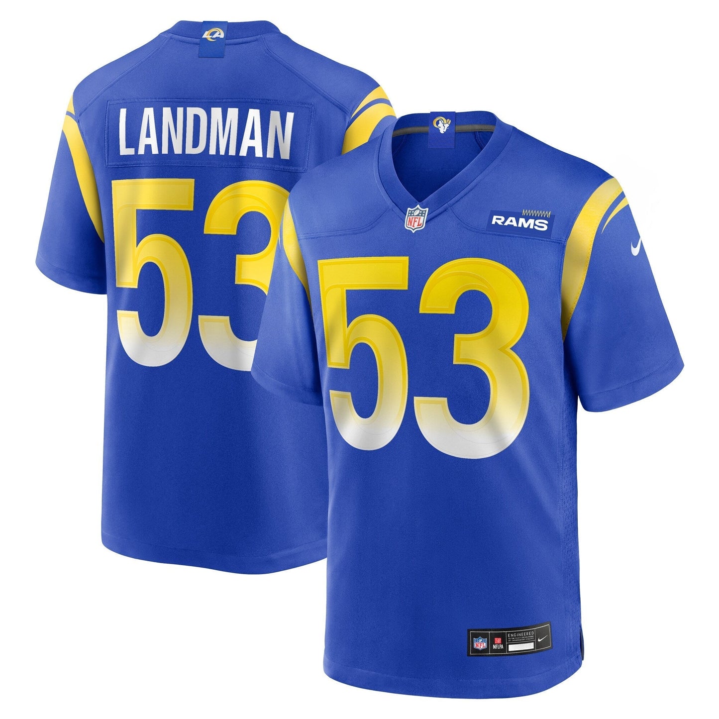 Los Angeles Rams Nate Landman Royal Team Game Jersey