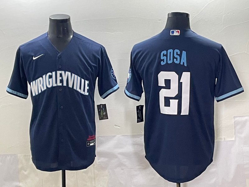 Men's Chicago Cubs Sammy Sosa Navy City Connect Replica Jersey