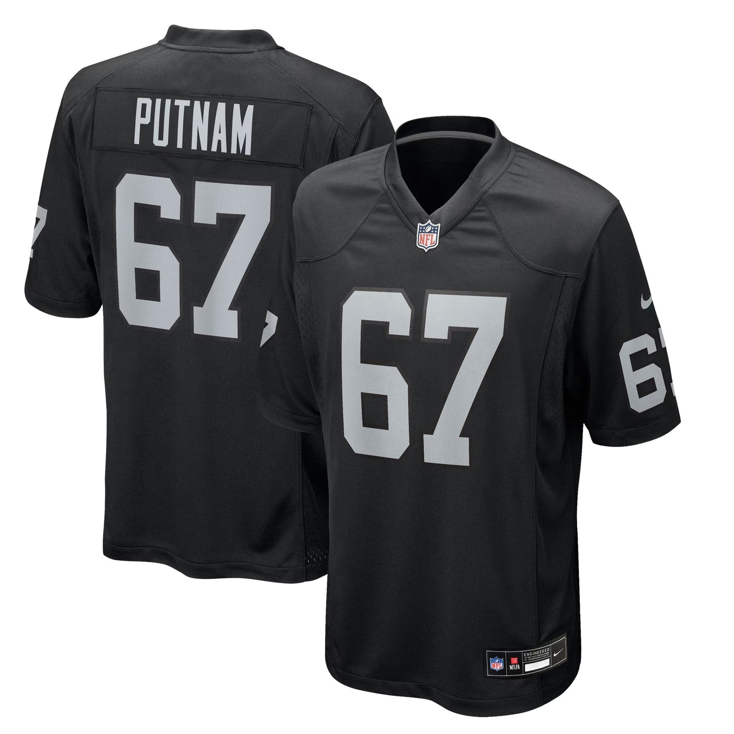 Las Vegas Raiders Will Putnam Black Team Game Jersey