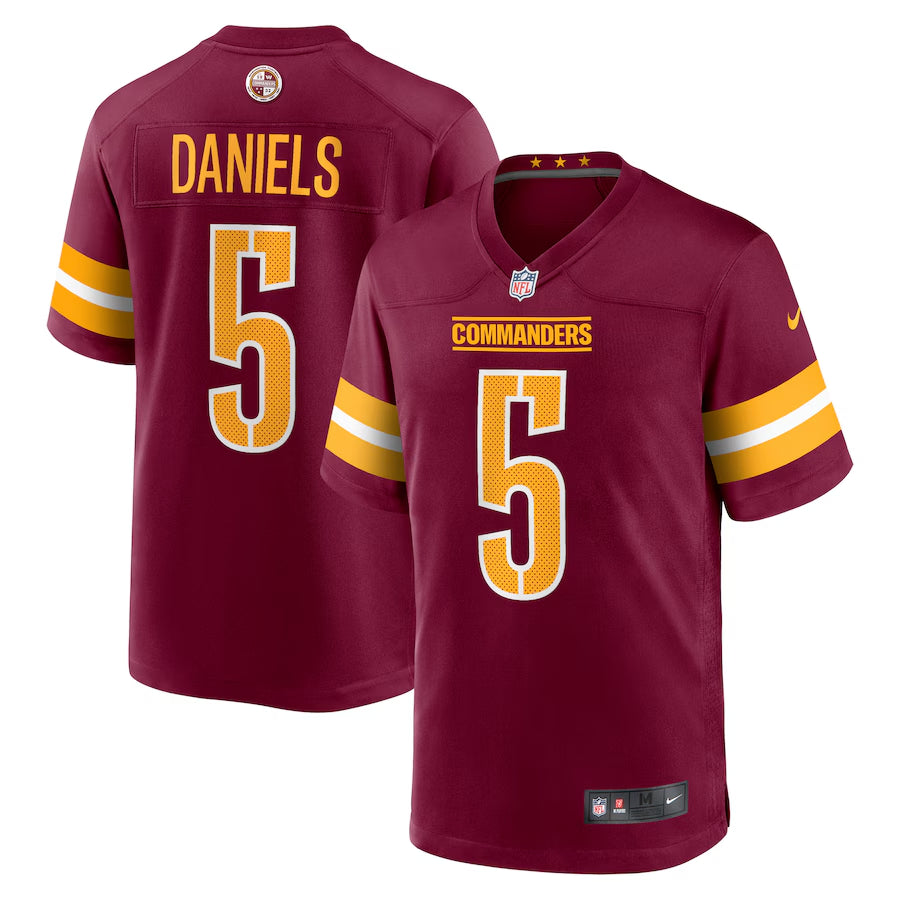Washington Commanders Jayden Daniels Carbon Black Fashion Jersey