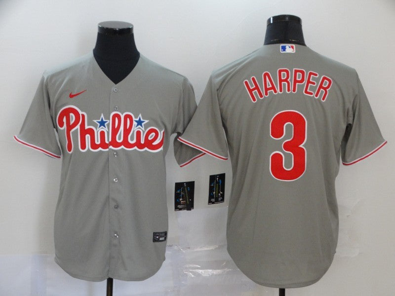 Men's Philadelphia Phillies Bryce Harper Jersey Gray