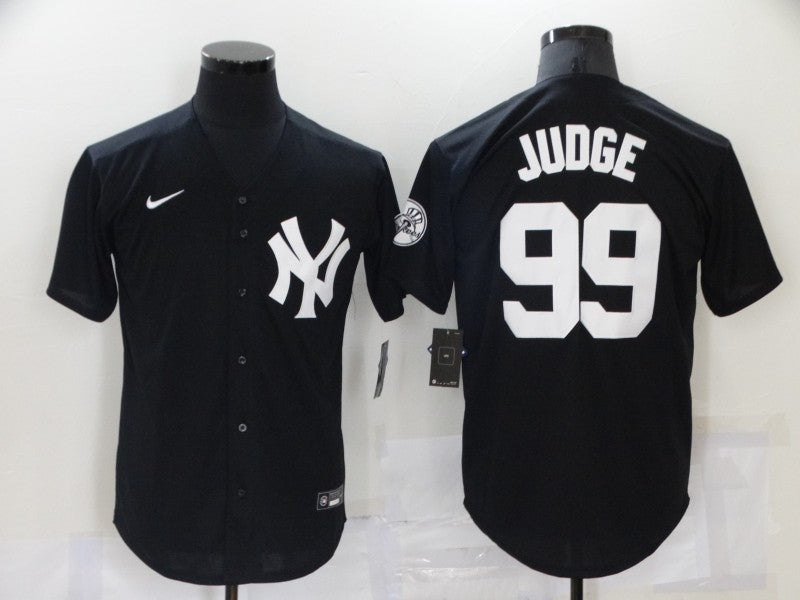 Men's New York Yankees Aaron Judge Black Replica Baseball Jersey