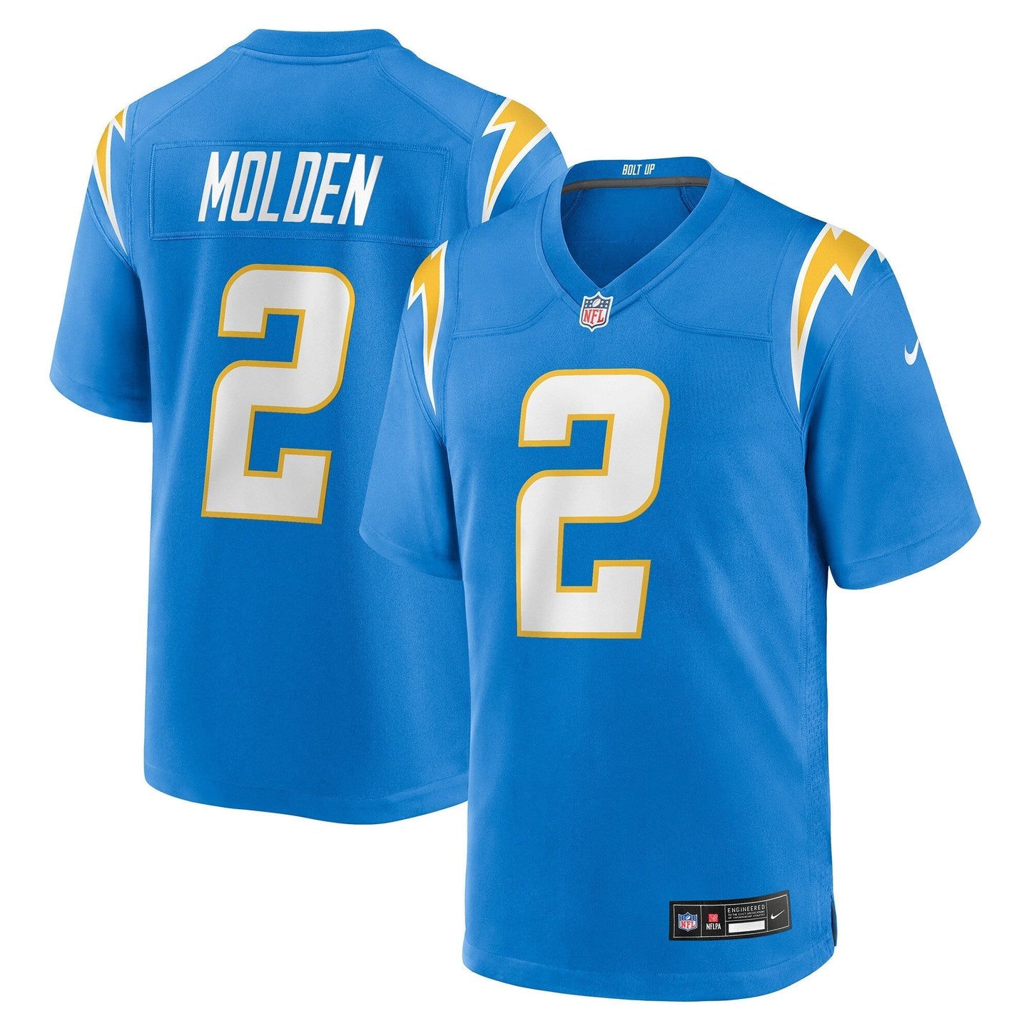 Los Angeles Chargers Elijah Molden Powder Blue Team Game Jersey