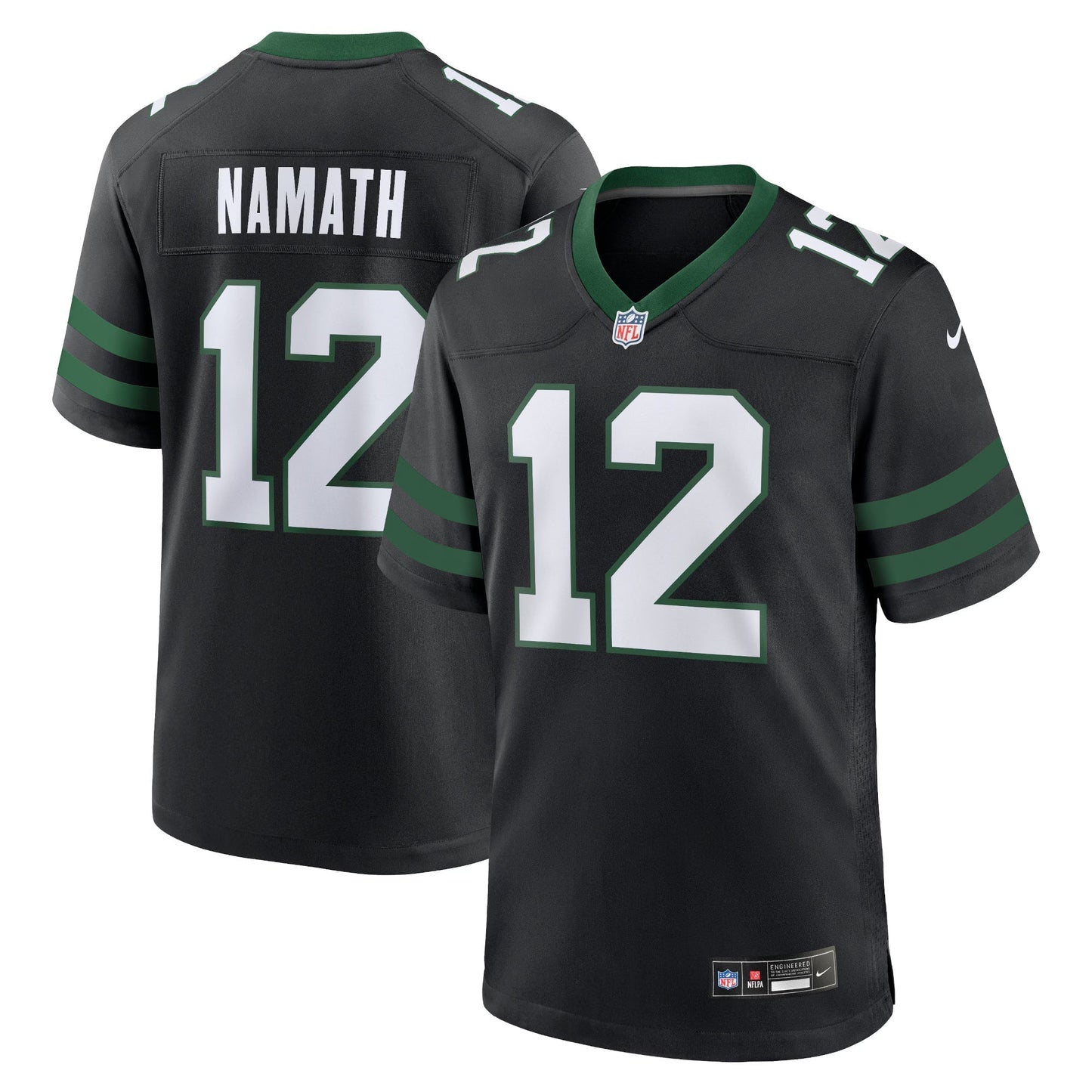 New York Jets Joe Namath Legacy Black Alternate Retired Player Game Jersey