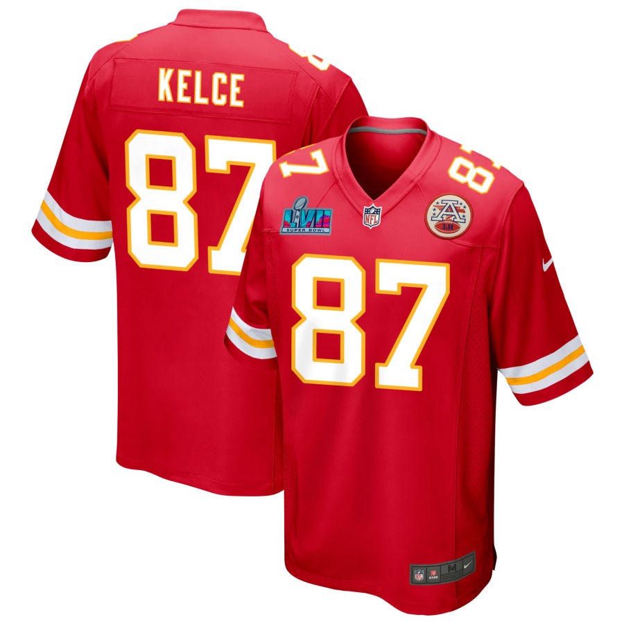 Travis Kelce Kansas City Chiefs Super Bowl LVII Game Jersey - Red