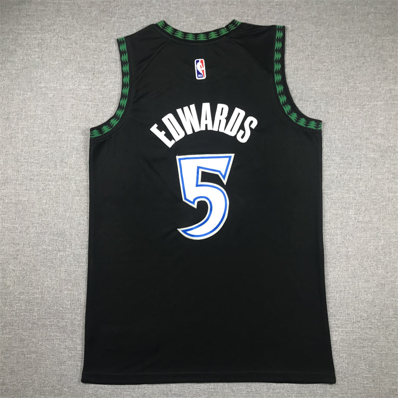 Timberwolves #5 Classic Black Jersey