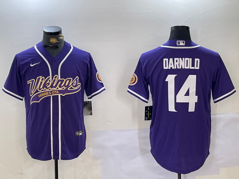 Men's Minnesota Vikings Sam Darnold Purple Game Jersey
