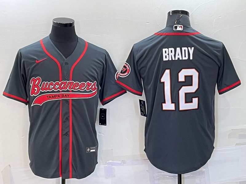 Men's Tampa Bay Buccaneers Tom Brady Gray Game Jersey Joint Edition